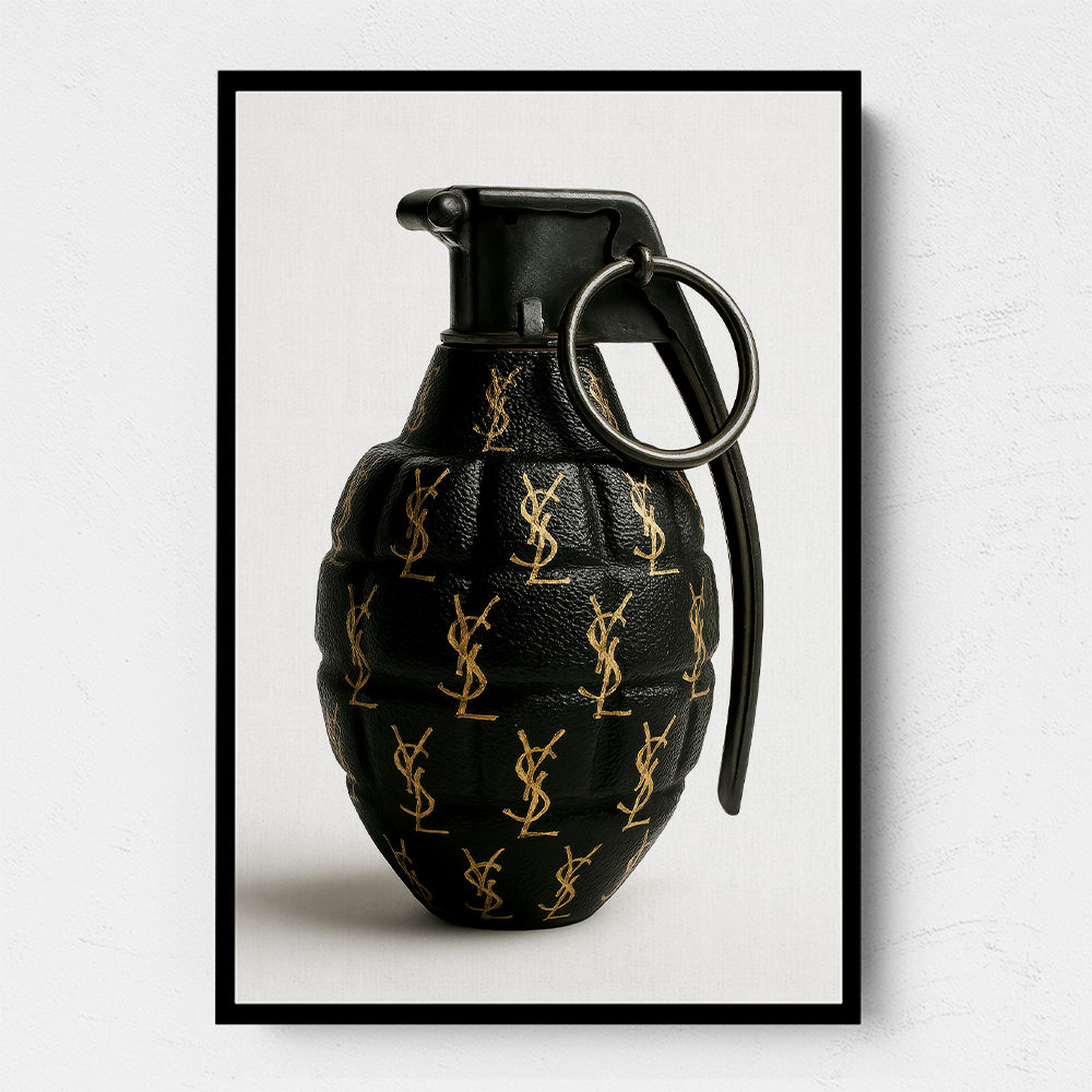 Saint Laurent Fashion Inspired Grenade Wall Art  